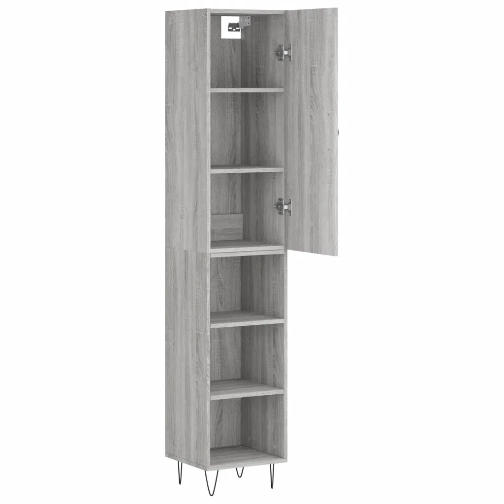 Credenza Grigio Sonoma 34,5x34x180 cm in Legno Multistrato 3199015