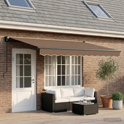 Tenda retrattile Tortora 4 × 3 m 100% Poliestere e Alluminio 3426056