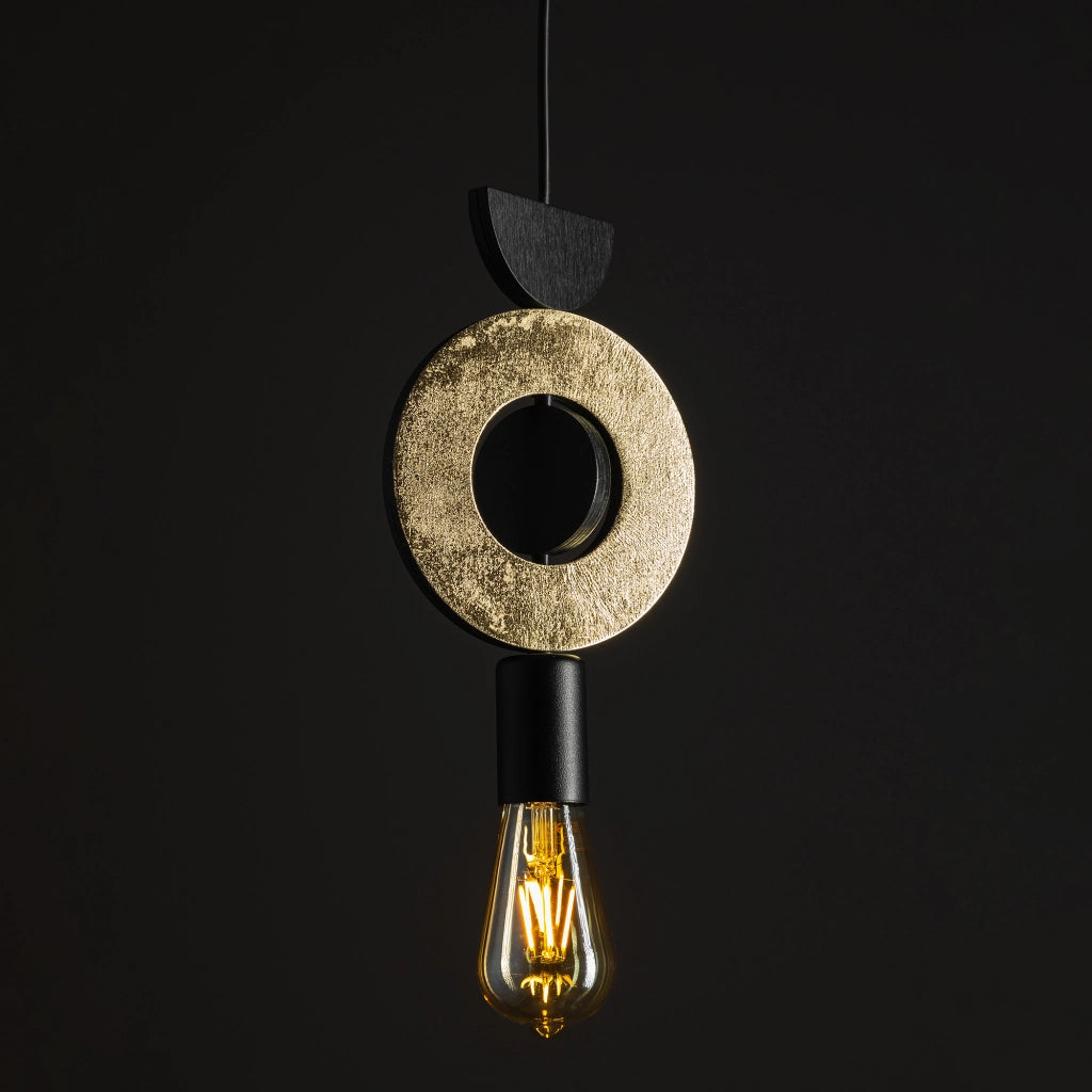 Lampada sospensione Drops Wood oro E27 25W Nowodvorski