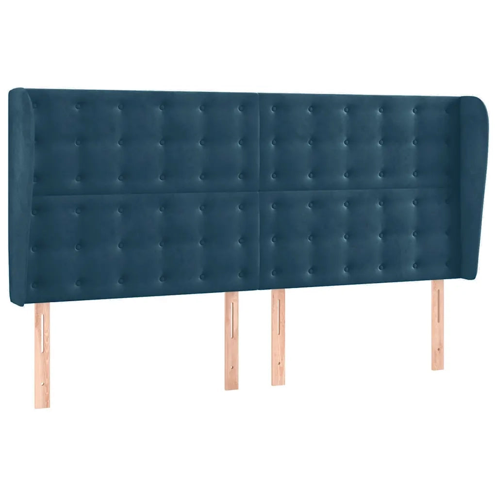 Letto a Molle con Materasso e LED Blu Scuro 200x200 cm 3136387