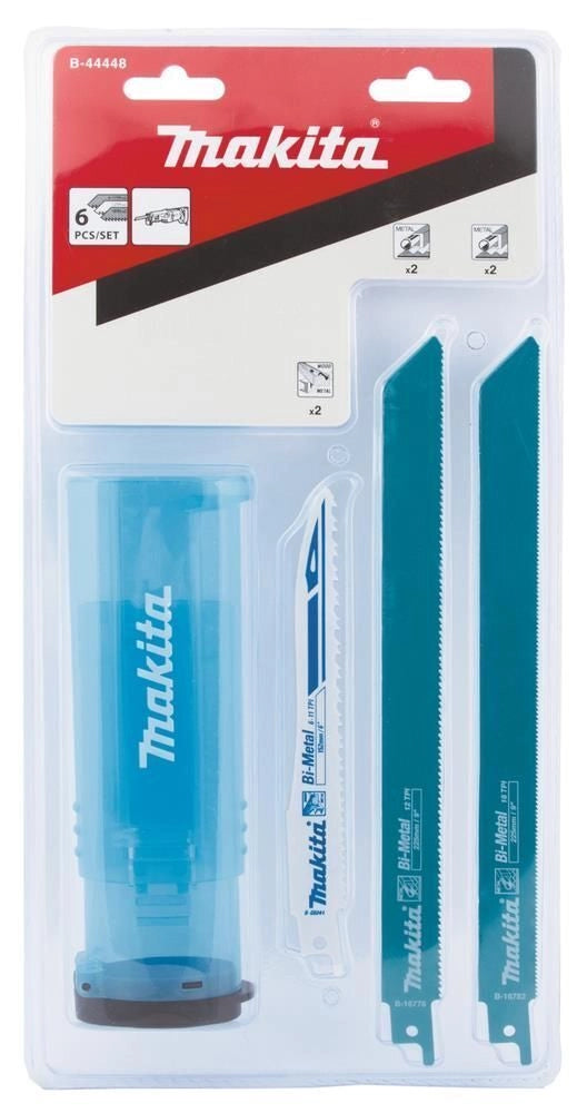 Makita B-44448 Set Lame per Sega Alternativa 6 pezzi BiM Legno e Metallo 150 228 mm