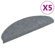 Tappetini per scale autoadesivi 5 pz | Gradini per Scale 65x21x4 cm Grigio chiaro Semicircolari Grandi