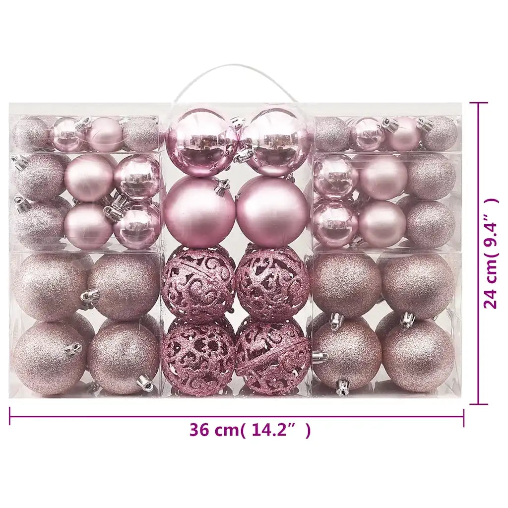 Set Palline di Natale 100 pz Rosa CFW2462620