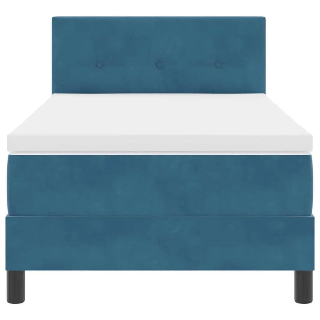 Letto a Sorgente LED con led Blu Scuro 80 x 200 cm Velluto 3342618