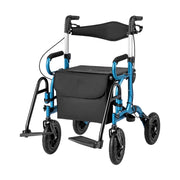 Deambulatore pieghevole fuoristrada 64 x 74 x 89 - 101,5 cm comodo pieghevole per uso interno/esterno alluminio blu 20_0011676