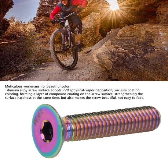 Coperchio di copertura - Peso leggero - Lega di titanio - Impermeabile - Resistente agli urti - M6x30 mm - Lunga durata - Componente di bicicletta