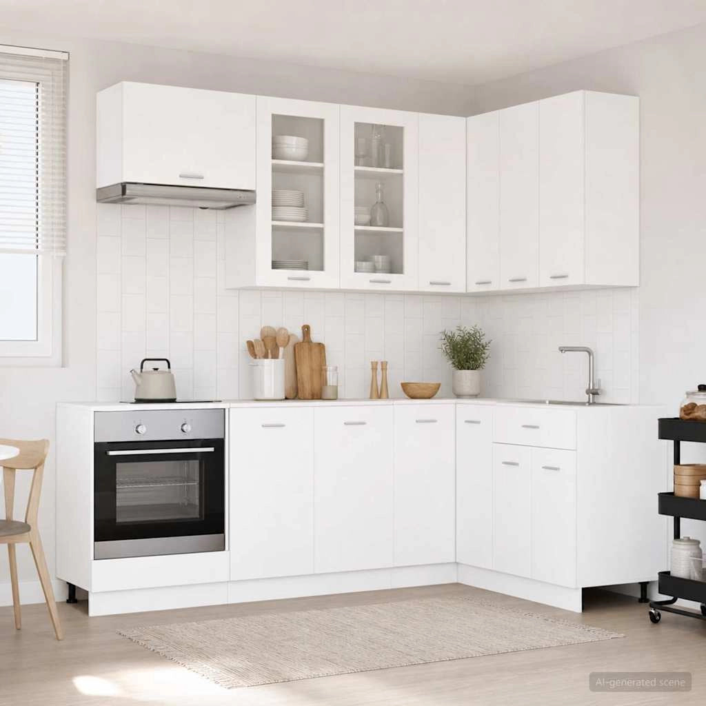 Unità Cucina LYON 8 pz Bianco Legno ingegnerizzato 3438507