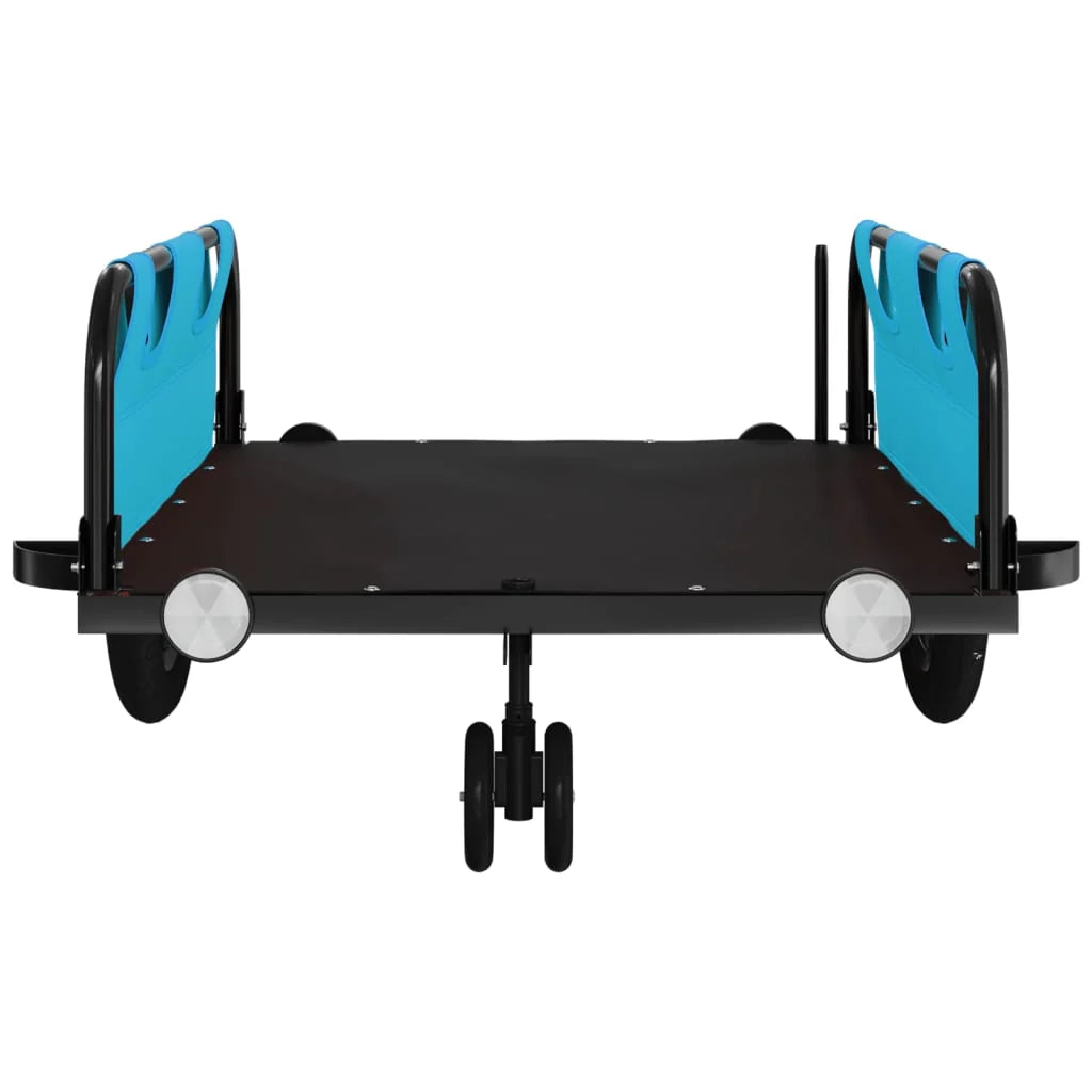 Rimorchio/carrello per bicicletta tessuto Oxford ferro blu 02_0044392