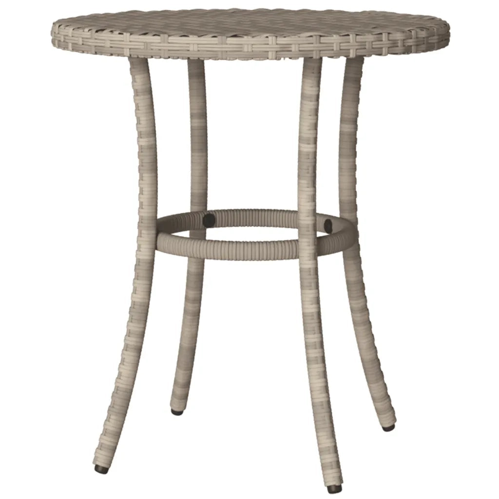 Set da BistrÃ² 3 pz con Cuscini Grigio Chiaro in Polyrattan