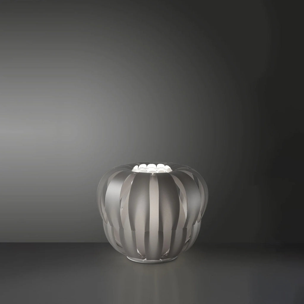 Lampada Da Scrivania Moderna Queen Polilux ® Argento E Metallo Bianco 1 Luce E14