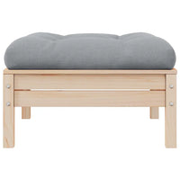 Divano da Giardino a 2 Posti con Cuscini Grigi Massello di Pino 806657