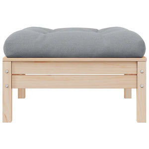 Divano da Giardino a 2 Posti con Cuscini Grigi Massello di Pino 806657