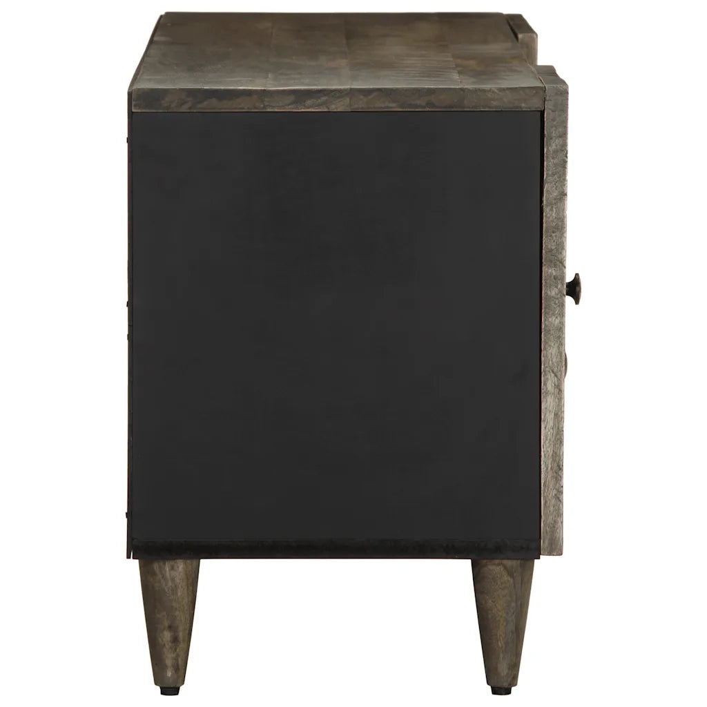 Mobile Porta TV Grigio Chiaro 105x33,5x46 cm in Legno Mango