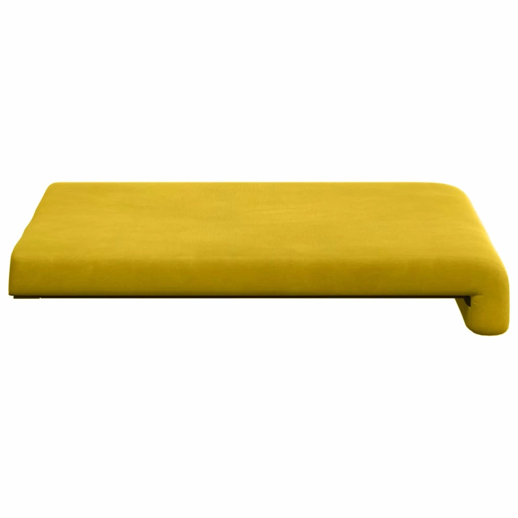 Cuscino per panchina 2 pcs Velluto Giallo Profondità 35 cm 42043028