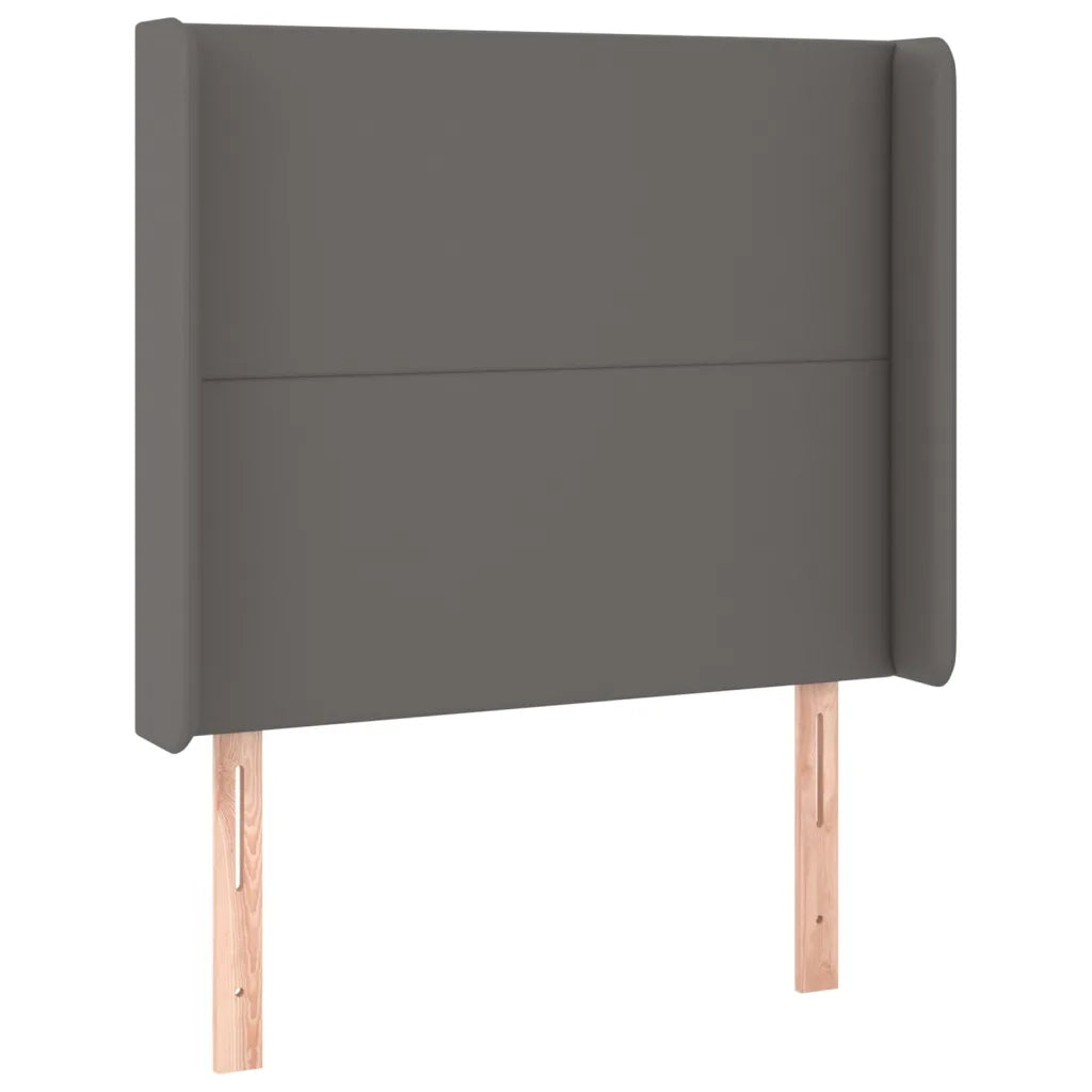 Testiera | Testata a LED Grigio 103x16x118/128cm in Similpelle