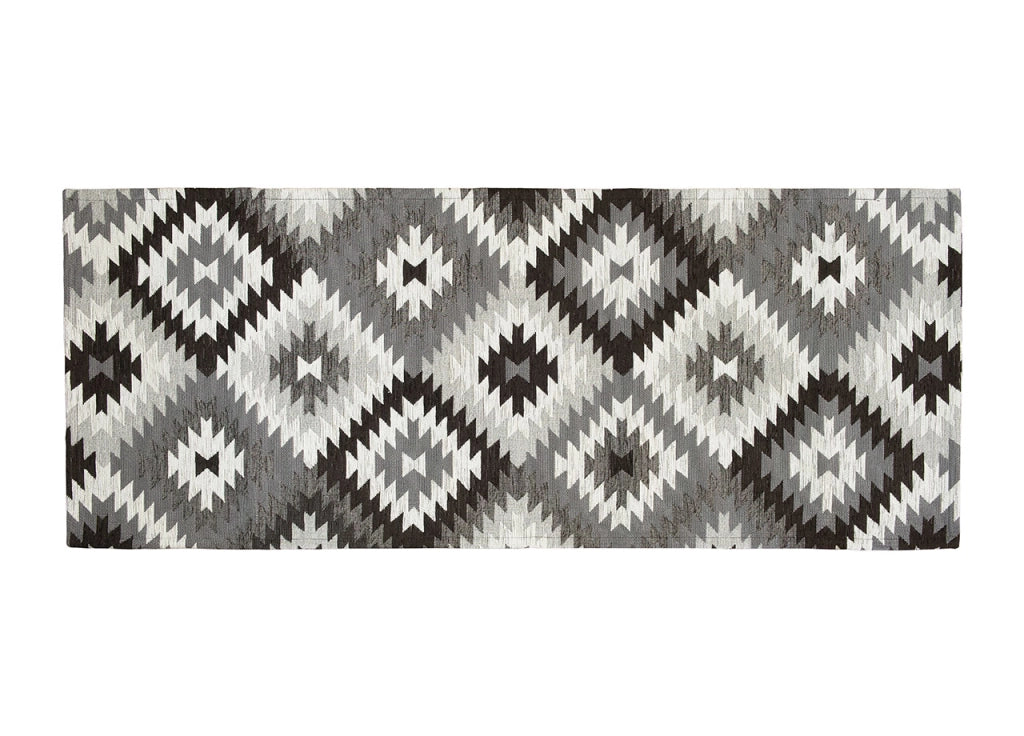 Tappeto Arredo Antiscivolo Camera Salotto Disegno Astratto Geometrico Avana By Suardi - 65x110(Set 2) - Nero