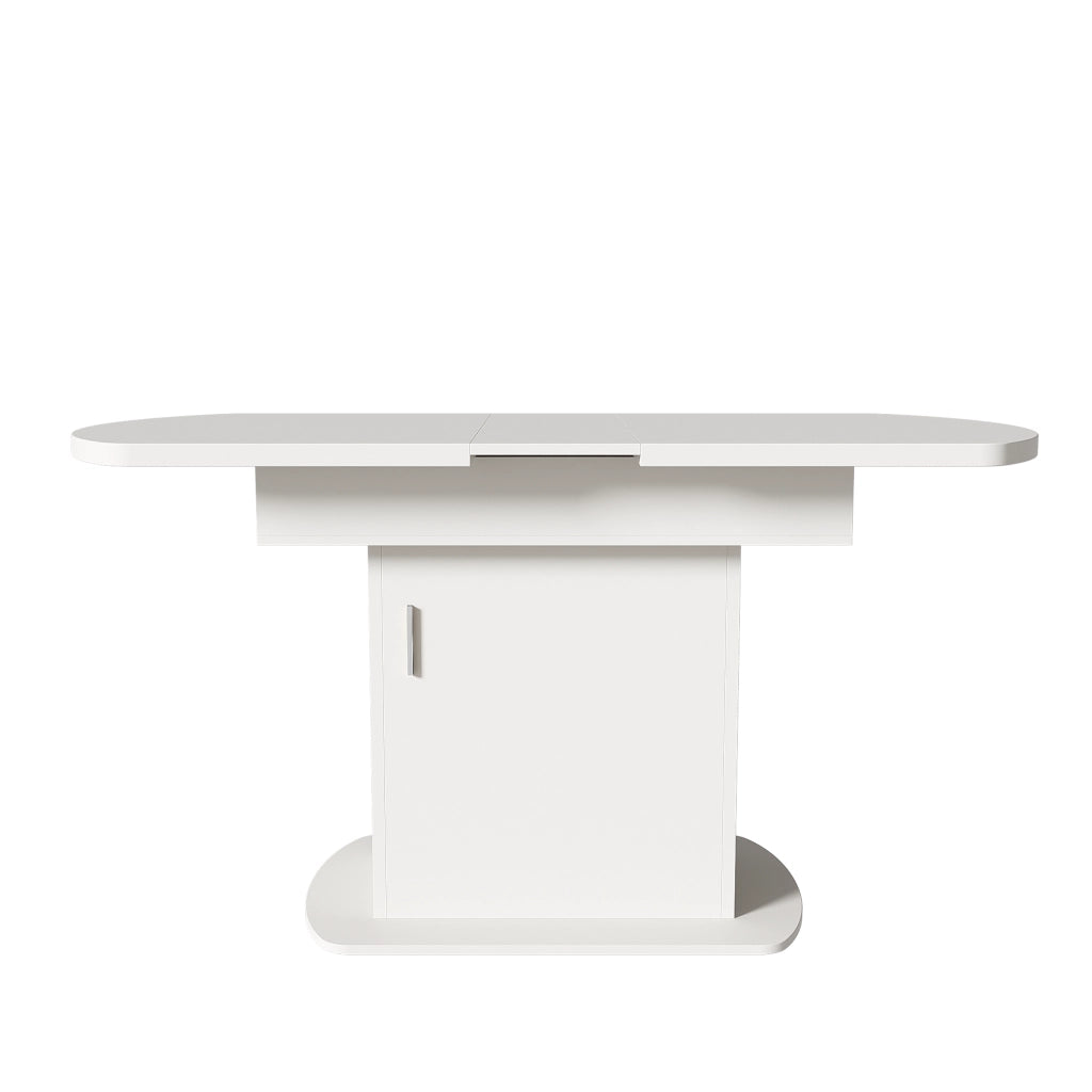 Tavolo da Pranzo Ovale Allungabile ¨C MINIMAL ¨C Bianco, 110/130x70x75 cm