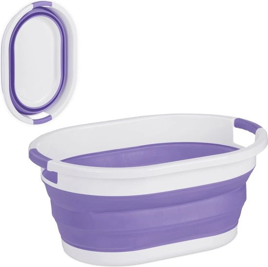 Wasmachine Opvougbile 24L - 24 litri - plastica - spazia risparmiante - manubri - blu-bianco
