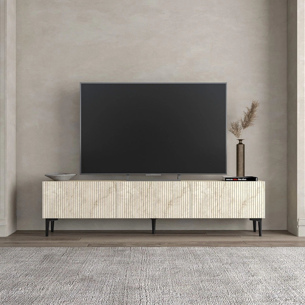 Porta TV in legno "Oscar" - 180 x 31 x 45 cm - Beige