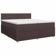 Letto box spring con materasso Marrone Scuro 200 x 200 cm 3451541