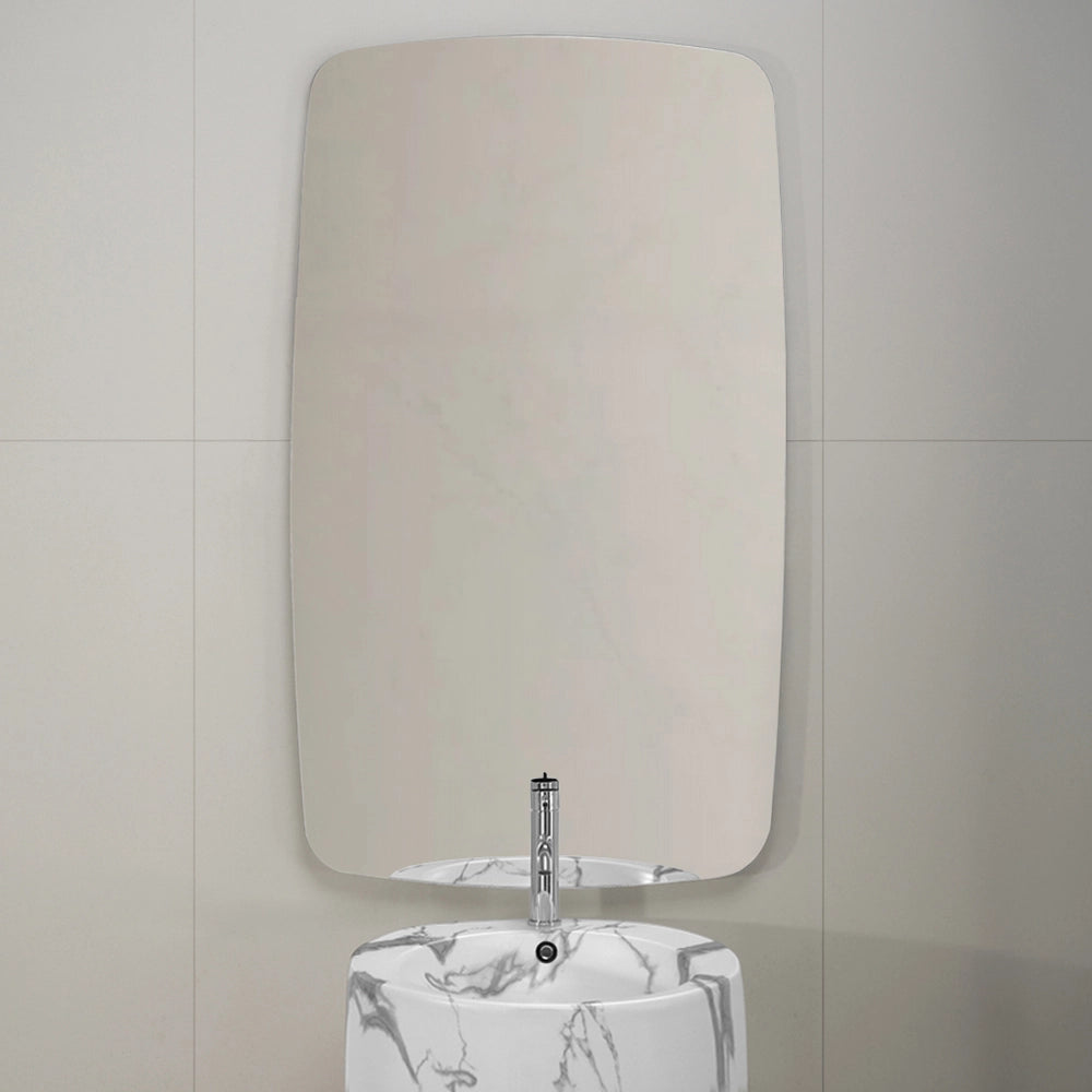 Specchio da parete 70x120 a filo lucido con angoli arrotondati – Aurea