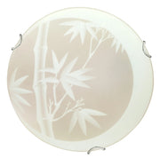 Candellux Plafoniera Bamboo 30cm vetro crema cromo E27