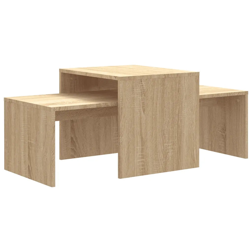 Set Tavolini Salotto Rovere Sonoma 100x48x40 cm Multistrato 802915