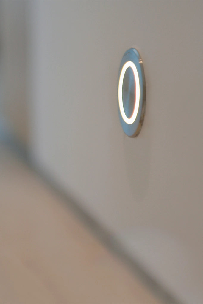 ODY005 - Segnapasso LED da Incasso a Parete 1,4W IP67 in Acciaio Satinato, 3000K, Fascio 100° per Illuminazione Esterna - Rossini Illuminazione