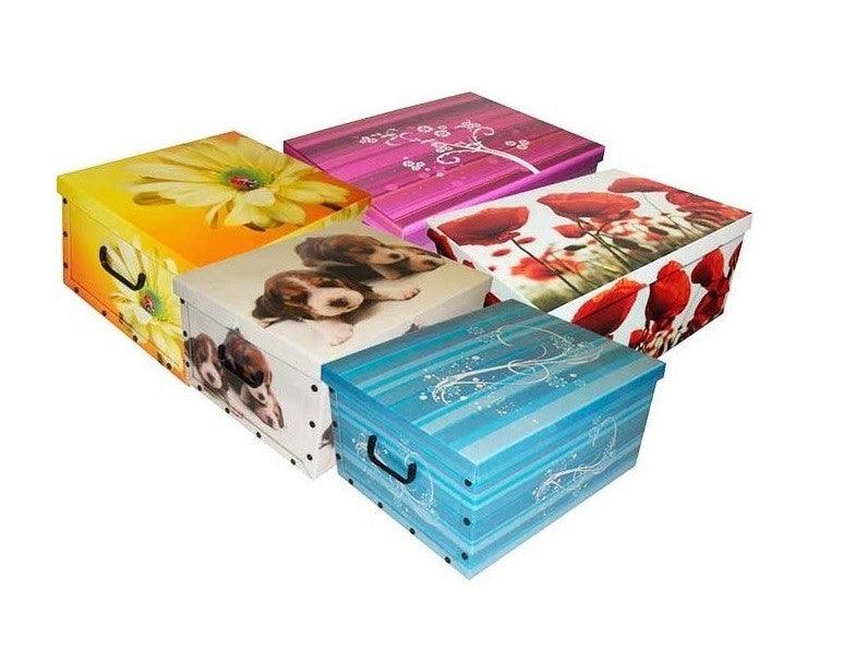 1 Pezzo Scatola Portabiancheria Armadio Box Cartone 50 x 38 x 23 cm Vari Colori