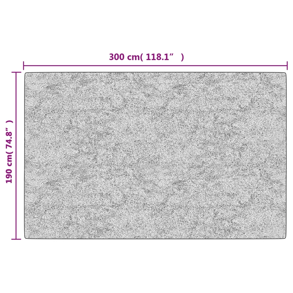 Tappeto Lavabile Nero e Bianco 190x300 cm 136607