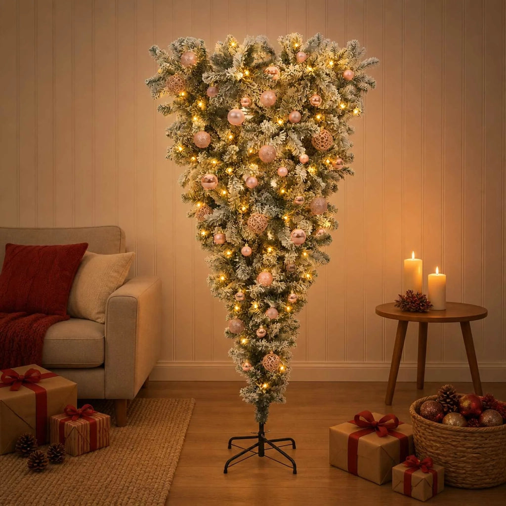 Albero di Natale artificiale rovesciato con rami snodati 150 cm 3460856