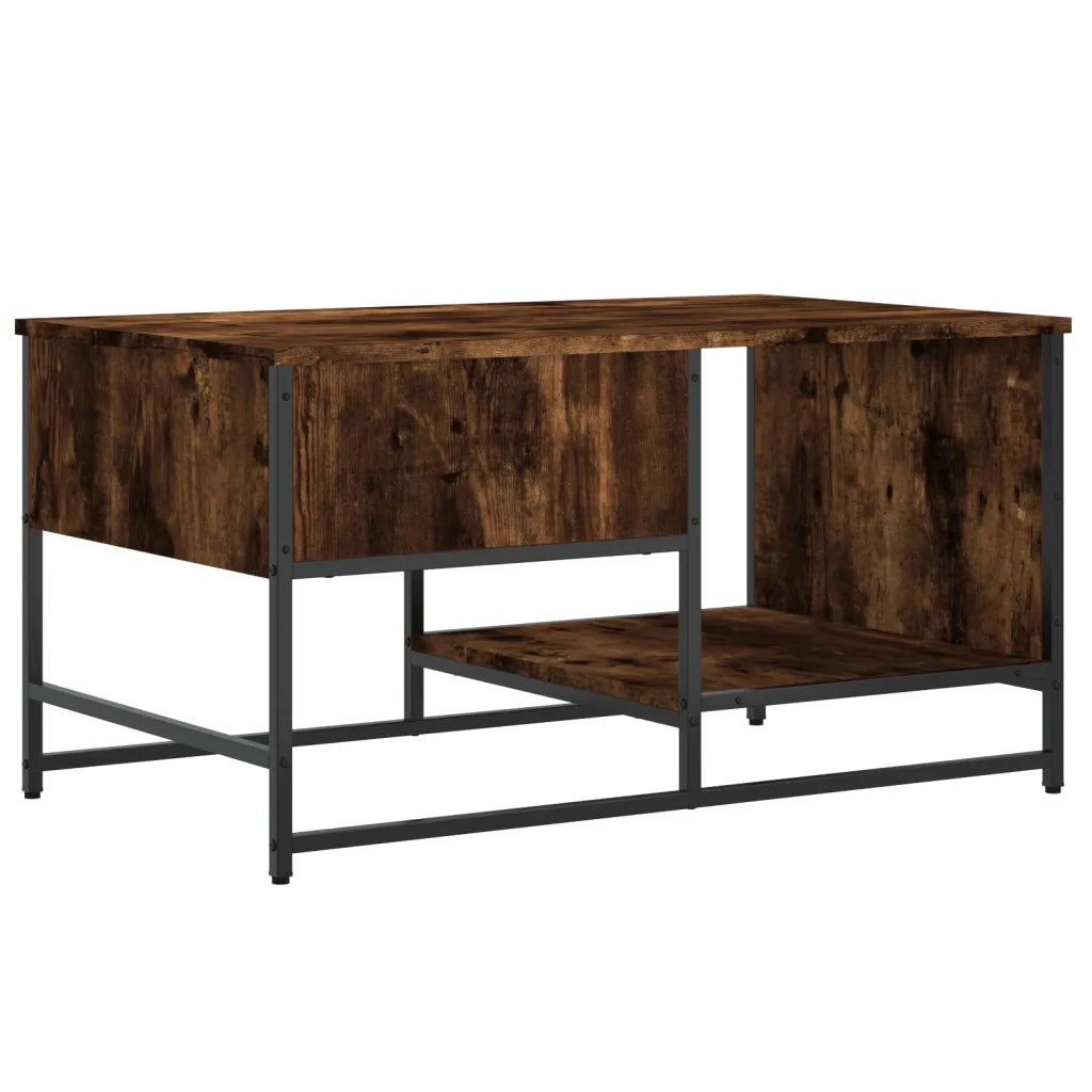 Tavolino da Salotto-Tavolino da soggiorno-Tavolo Rovere Fumo 85,5x51x45 cm Legno Multistrato