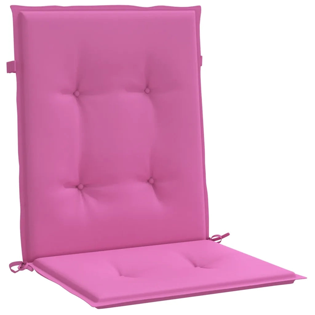 Cuscini per Sedia con Schienale Basso 4 pz | Cuscini per sedie Rosa in Tessuto