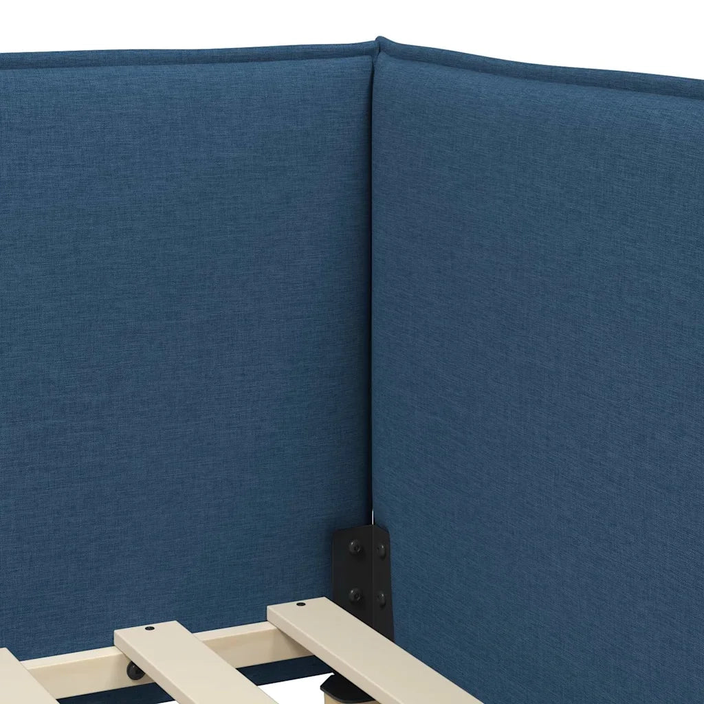 Struttura Letto Angolare con Materasso 2 pcs Blu Velluto 3394020