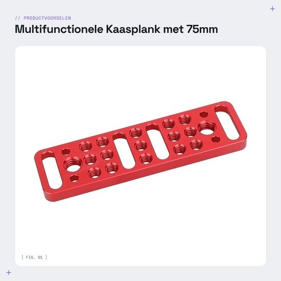 Supporto multifunzionale per schermo con attacco VESA 75mm - Fissaggio senza viti - Realizzato in alluminio duraturo - Peso ridotto 50 gram - Piattaforma di montaggio