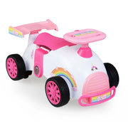 Auto cavalcabile giocattolo scorrevole a piedi con musica e scomparto nascoasto, Auto giocattolo con ruote universali Rosa-Macchinine giocattoli