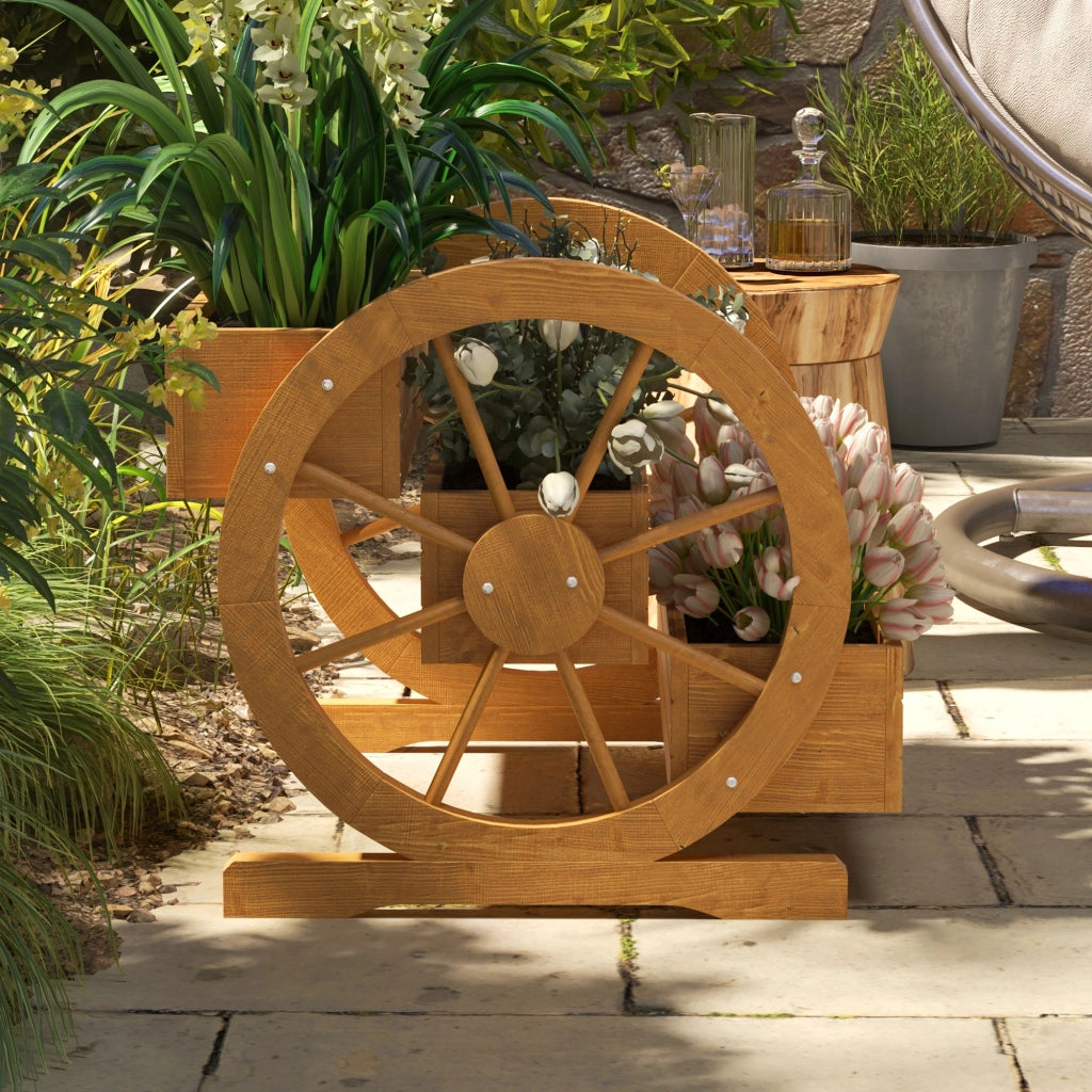Hochbeet 3 Etagen Wagenrad ¨C zephmum ¨C 62x61x57 cm