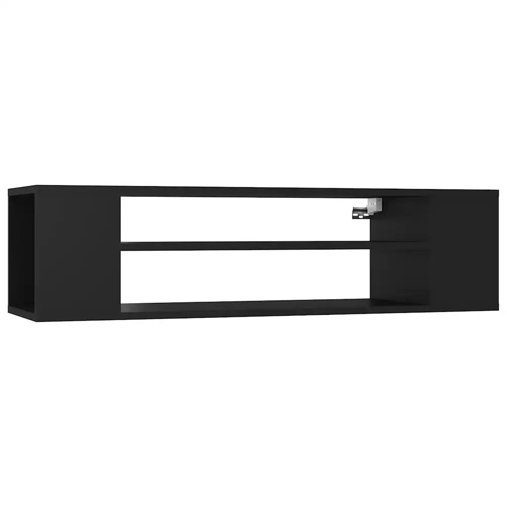 Mobile Porta TV-Credenza TV Pensile Nero 100x30x26,5 cm Legno Multistrato