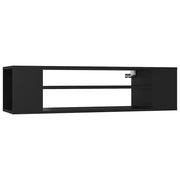 Mobile Porta TV-Credenza TV Pensile Nero 100x30x26,5 cm Legno Multistrato