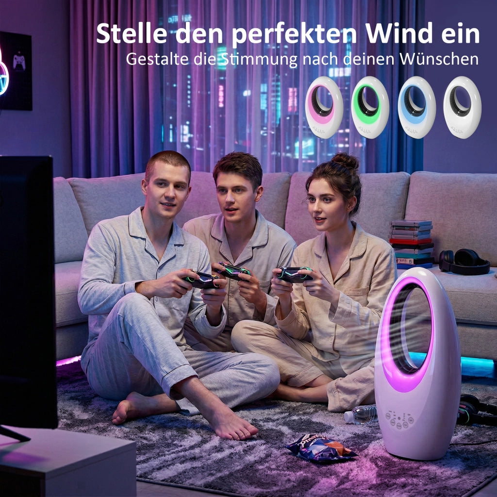 Ventilatore da pavimento senza pale con oscillazione ¨C zephmum ¨C LED, 3 velocita'