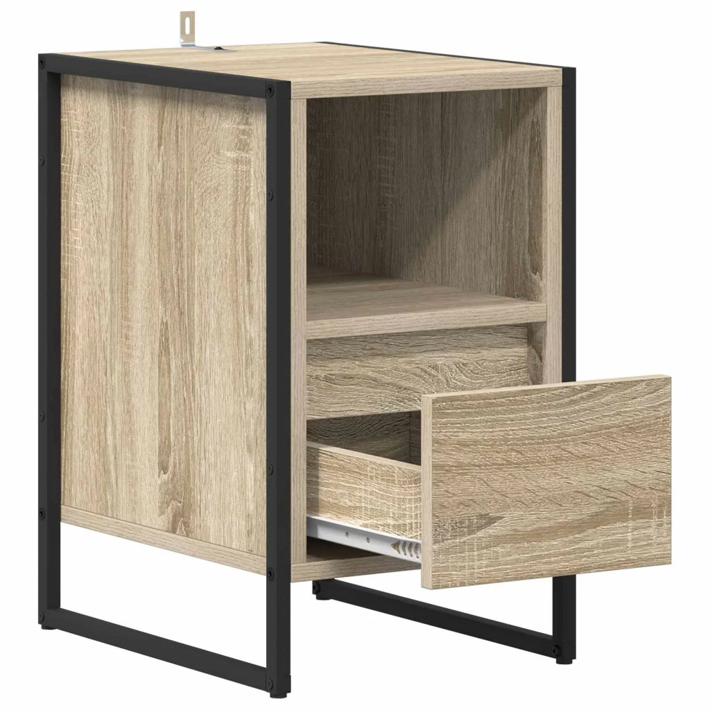 Comodino-Tavolino da notte Sonoma 39,5 x 30 x 50 cm Legno multistrato 621962