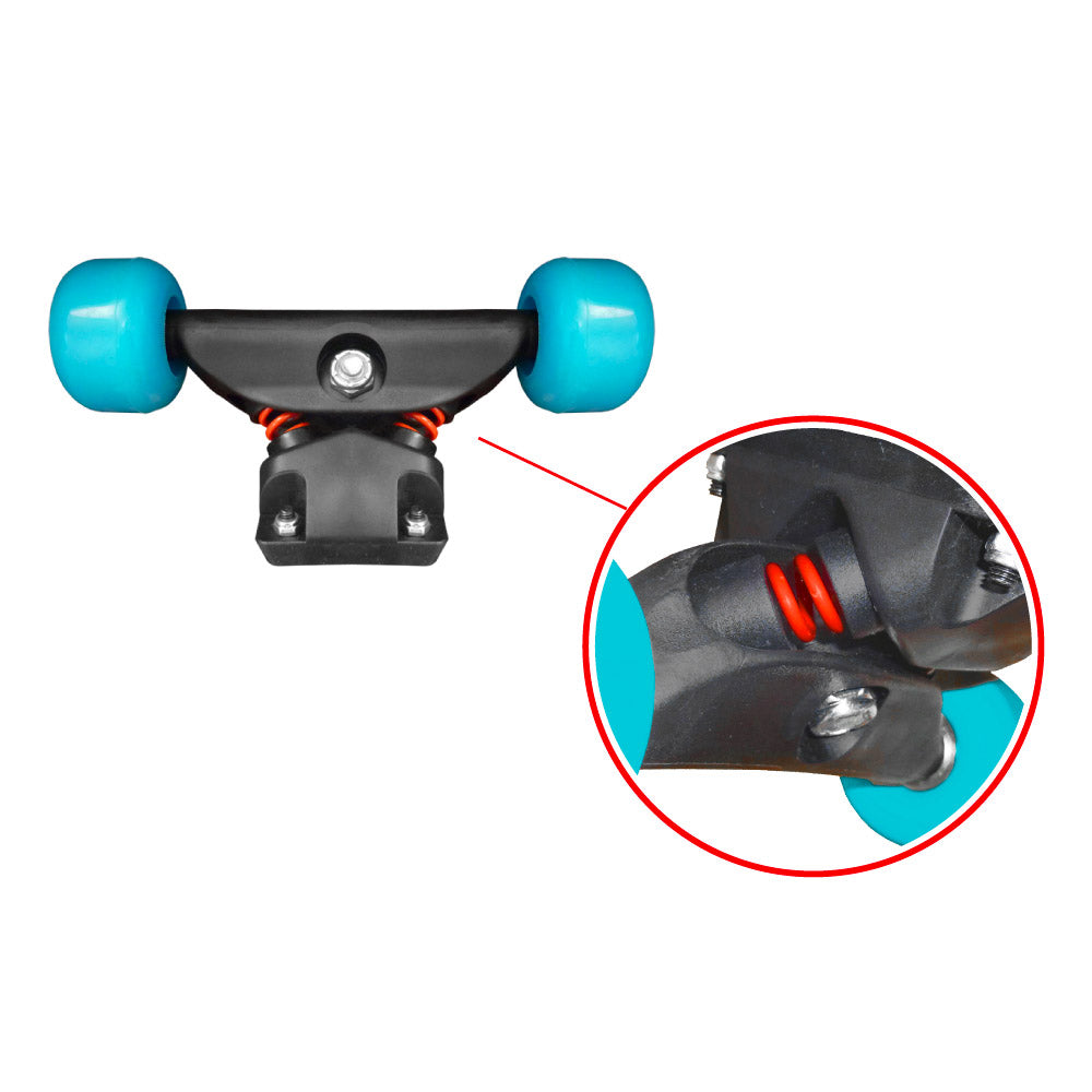 Skateboard con Tavola 80 cm in Legno Concava Hippy Multicolore