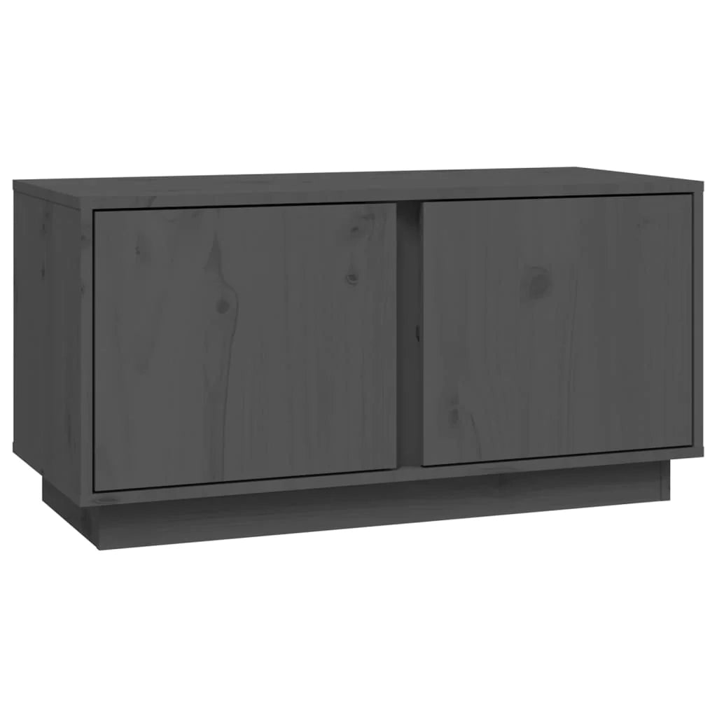 Mobile TV multimediale mensola TV credenza TV sala da pranzo soggiorno camera da letto 80 x 35 x 40,5 cm legno di pino massiccio grigio 02_0026277
