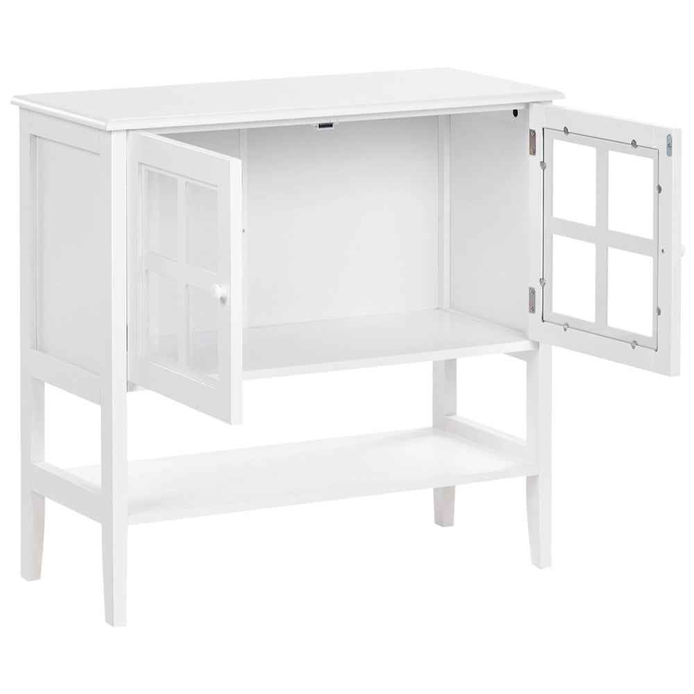 Credenza Bianca 2 Ante Armadio Portaoggetti Mediterraneo Minimalista