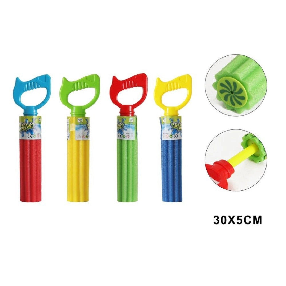 Trade Shop - Pistola Acqua 30x5cm Tubo Bambini Schiuma Gioco Giardino Piscina Spiaggia 605478 -