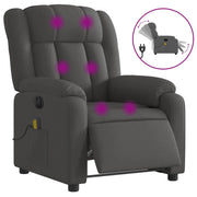 Poltrona | Sedia Relax Reclinabile Massaggio Elettrica Grigio Scuro Tessuto