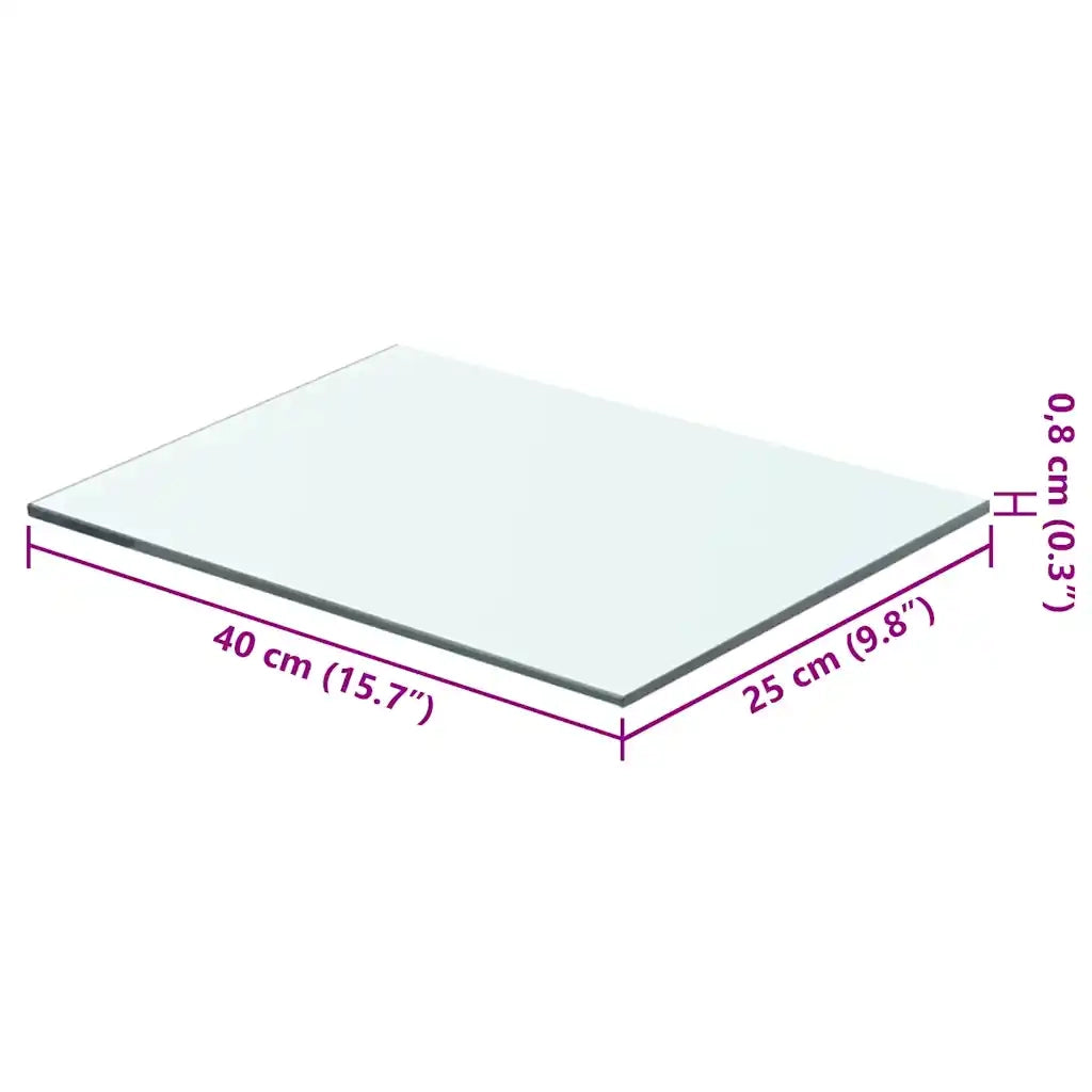 Mensole in Vetro Trasparente 2 pz 40x25 cm 3051555