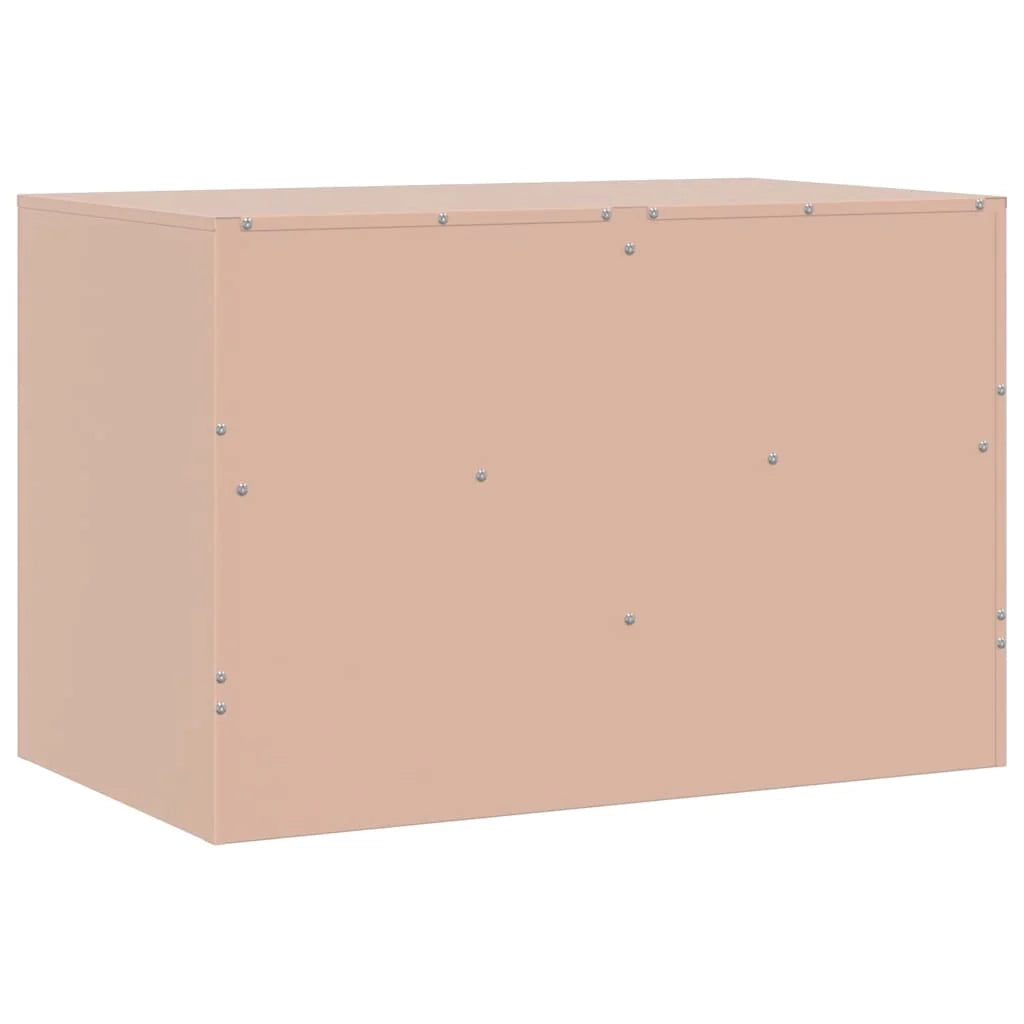 Mobile TV multimediale scaffale TV credenza mobile TV sala da pranzo soggiorno camera da letto 2 pezzi rosa 67 x 39 x 44 cm acciaio rosa 02_0028645
