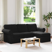 Divano Nero 215 x 138 x 80 cm Tessuto 42024336