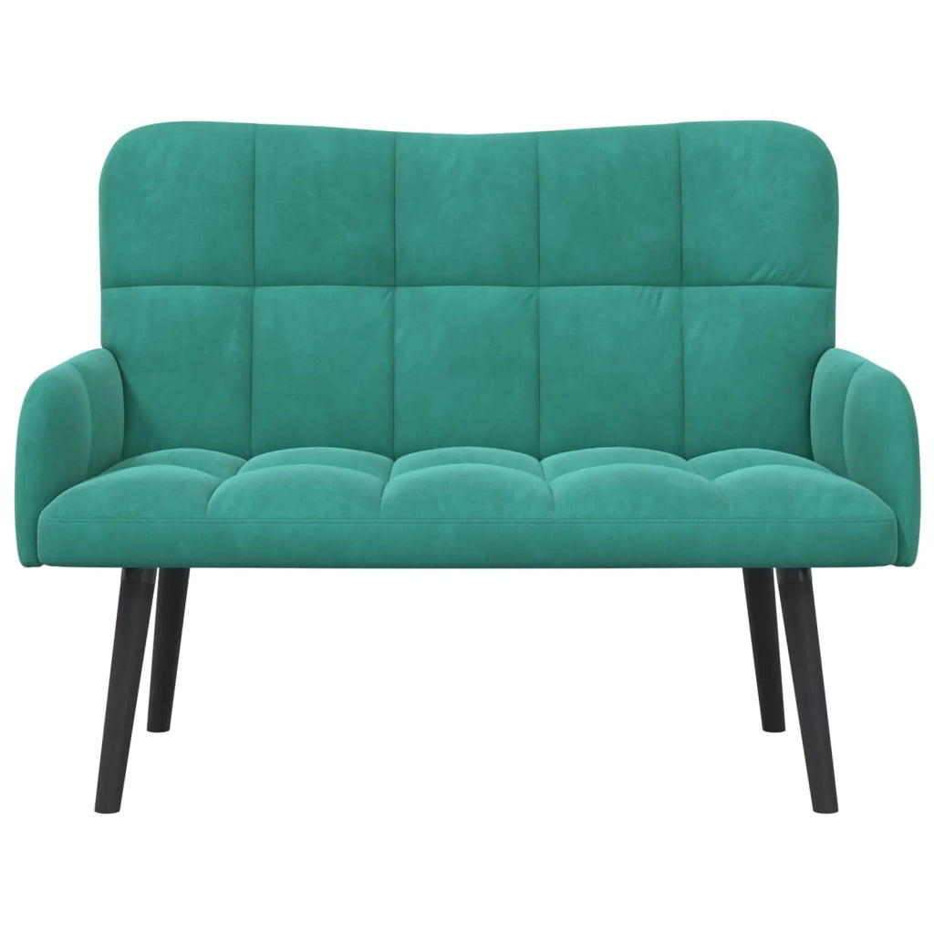 Sofa a Due Posti Turchese 115 x 61 x 87 cm Velluto 42028949